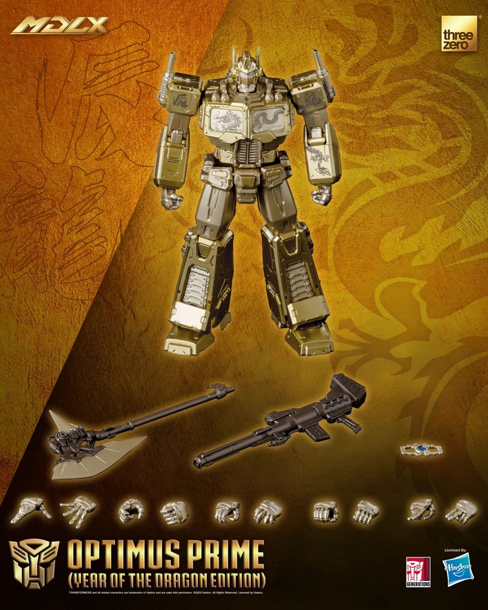 MDLX Year Of The Dragon Optimus Prime Limited Edition Official
